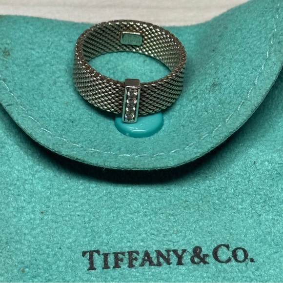 Tiffany & Co. Silver Mesh Ring - Picture 1 of 7